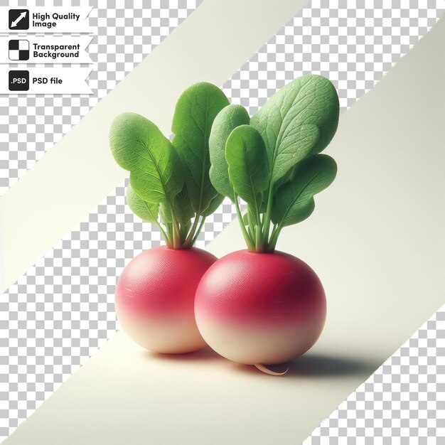 PSD psd bunch of radishes on transparent background with editable mask layer