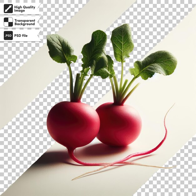 PSD psd bunch of radishes on transparent background with editable mask layer