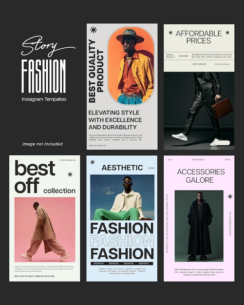 PSD The Bundle of Fashion Instagram Pack Дизайн для социальных сетей и шаблон истории