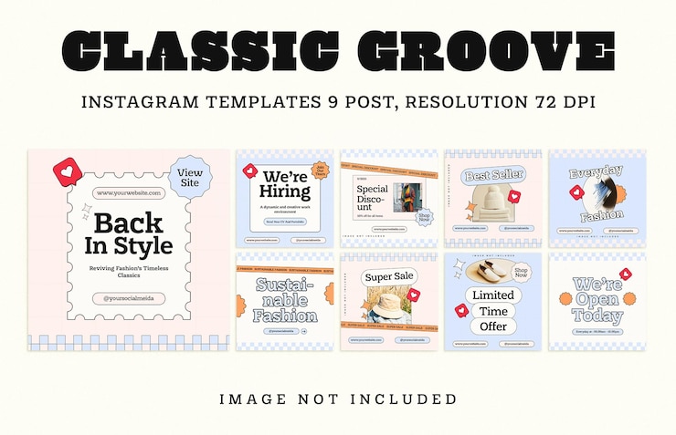 PSD psd the bundle of fashion store promotional design for social media and instagram post template