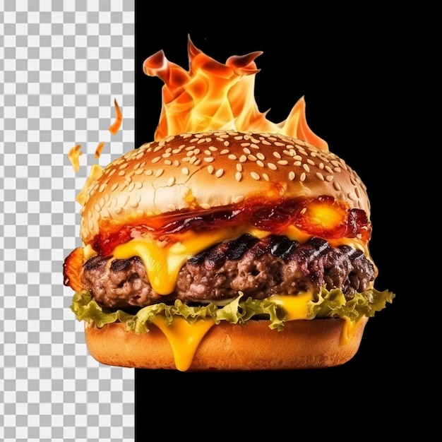 PSD psd burger transparent