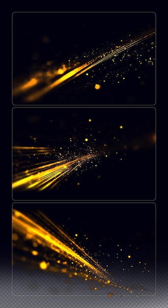 PSD psd bursting golden particle energy sparkle transparent background