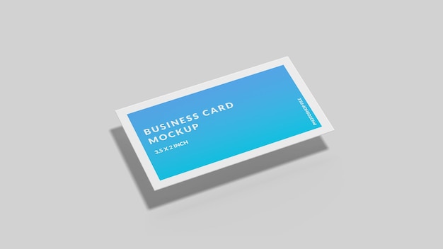 PSD Business card mockup floating