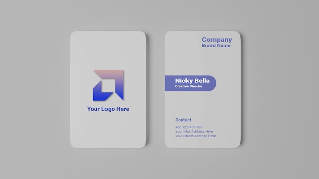 PSD business card mockup