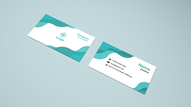 PSD business card mockup