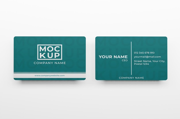 PSD psd business card template in front and back view