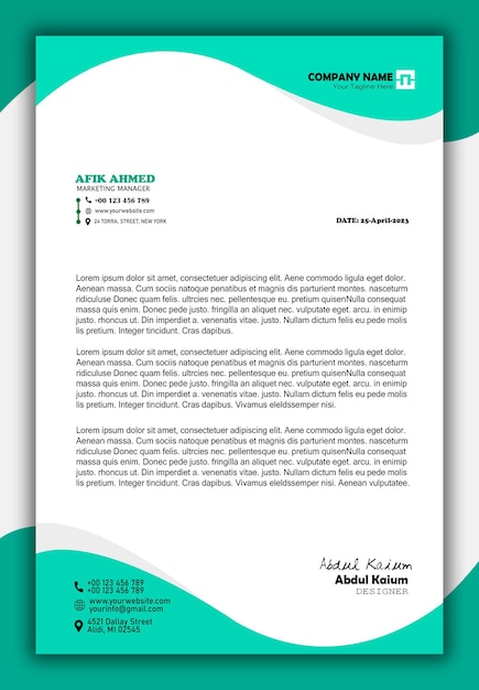 PSD psd business corporate letterhead template