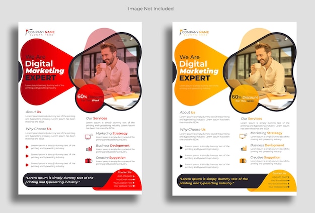 PSD psd business flyer set design template voor veelzijdig gebruik