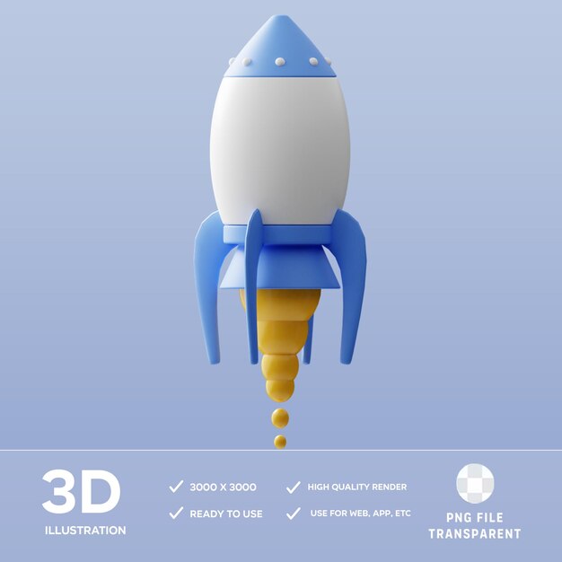 PSD business startup 3D Illustration