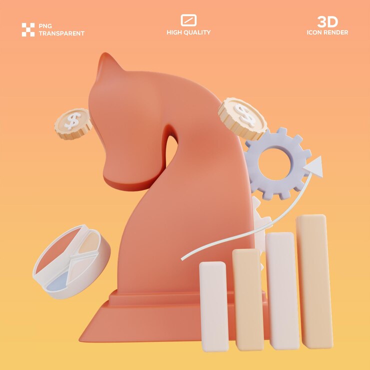 PSD psd business strategy 3d illustration