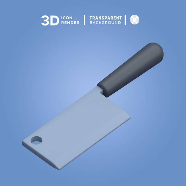 PSD psd butcher knife 3d-illustratie