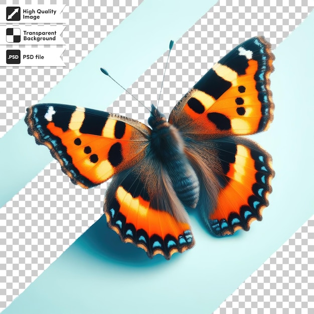 Psd butterfly on transparent background