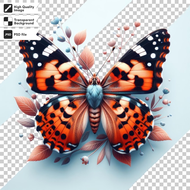 PSD psd butterfly on transparent background