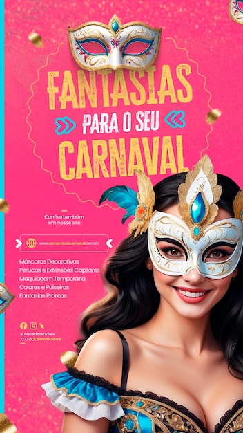 Psd buy your costume for social media carnival