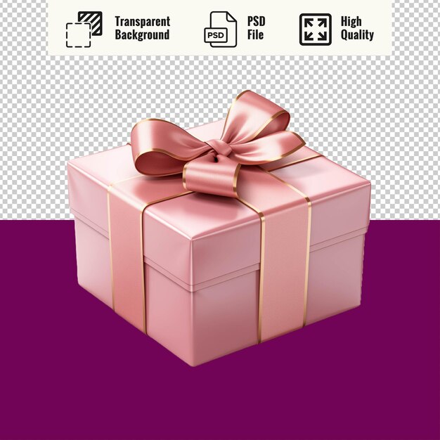 PSD psd caja de regalo rosa