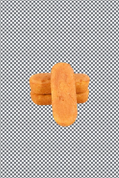 Psd cake nuggets isolated on transparent background