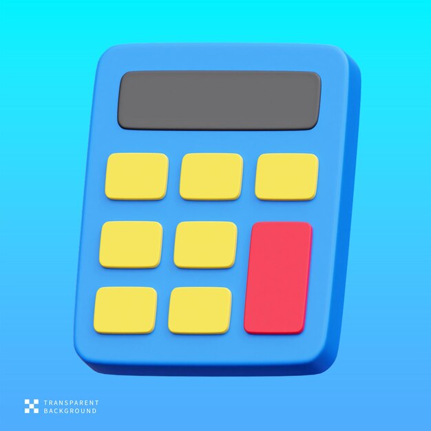 PSD calculator 3D Illustration