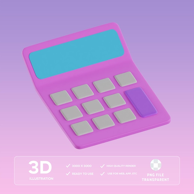 PSD Calculator SideLeft 3D Illustration