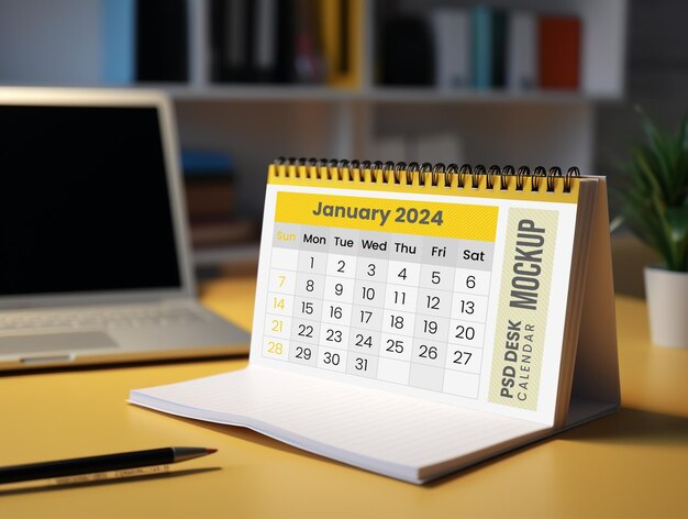 PSD modello di calendario psd