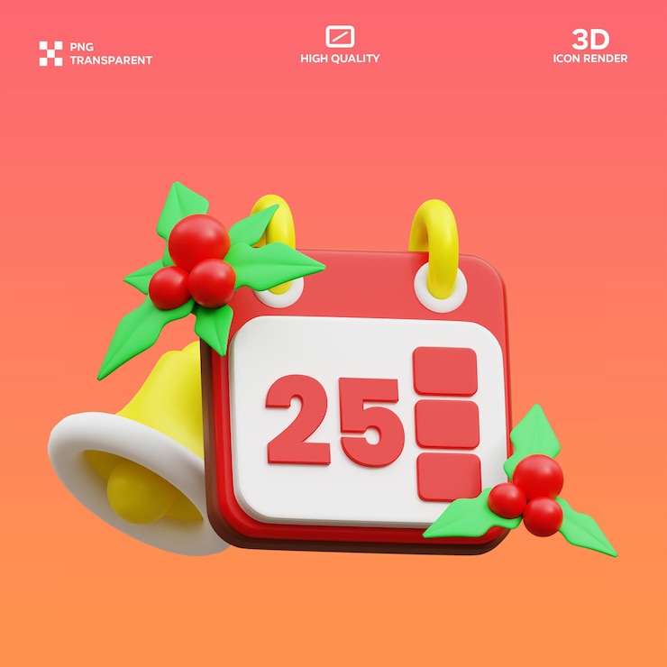 PSD psd 캘린더 3d 일러스트레이션