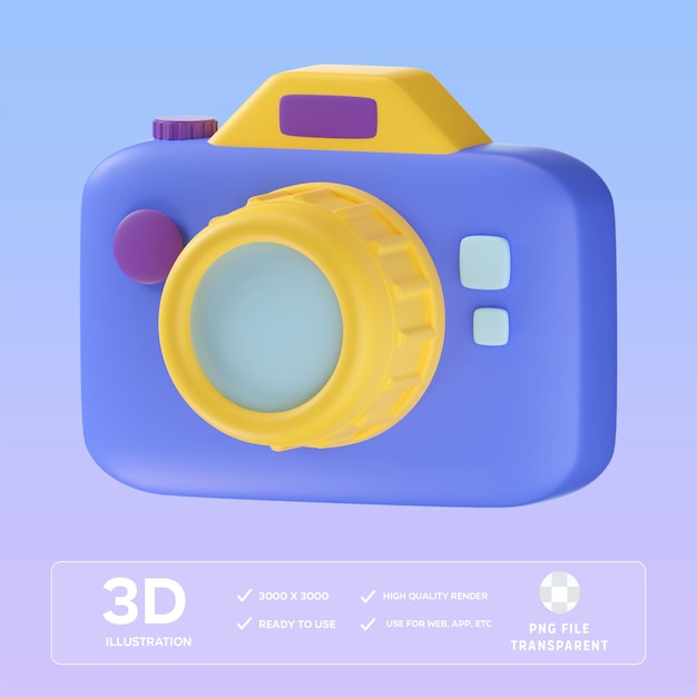 PSD カメラ 3D イラスト