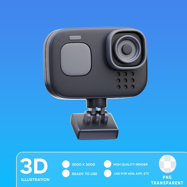 Psd camera 3d illustration