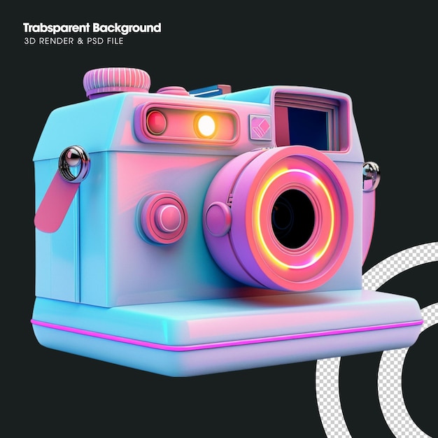 PSD psd a camera pastel object isolated 3d render