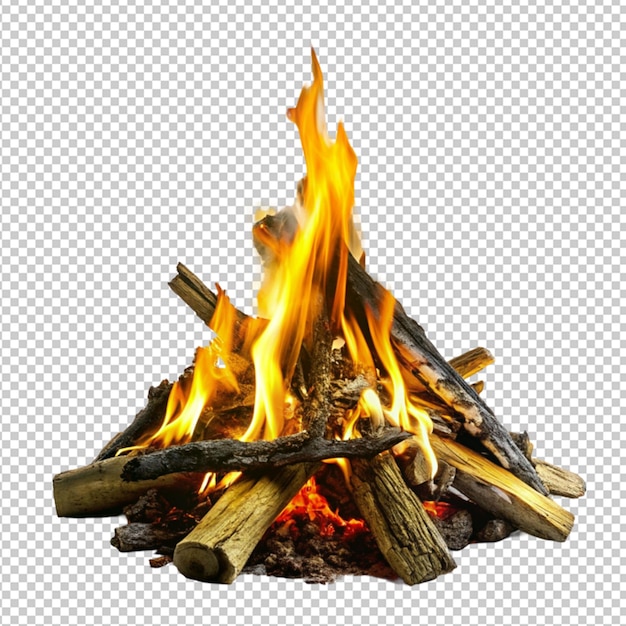 PSD psd of a campfire on transparent background