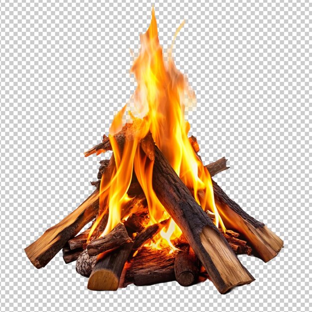 PSD psd of a campfire on transparent background