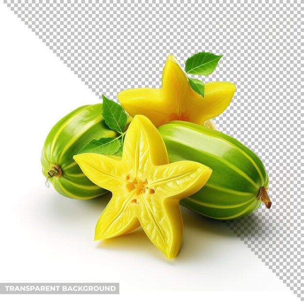 PSD psd carambola starfruit isolated without background