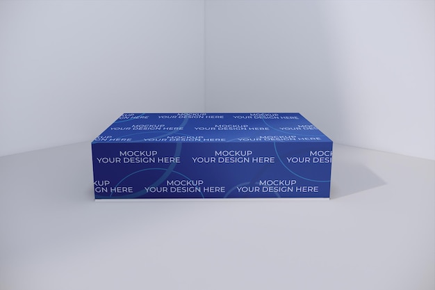 Psd cardboard box mockup or gift box mockup design