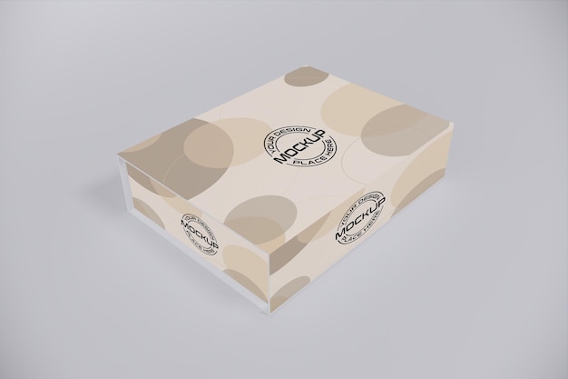 Psd cardboard box mockup or gift box mockup design