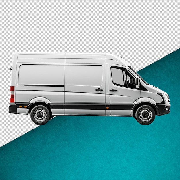 PSD psd cargo van on transparent background