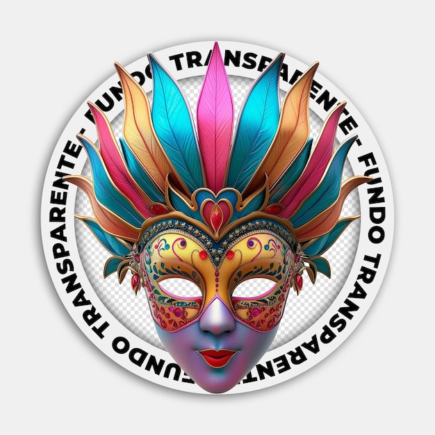 PSD psd carnival mask image without background mascara de carnaval imagem sem fundo