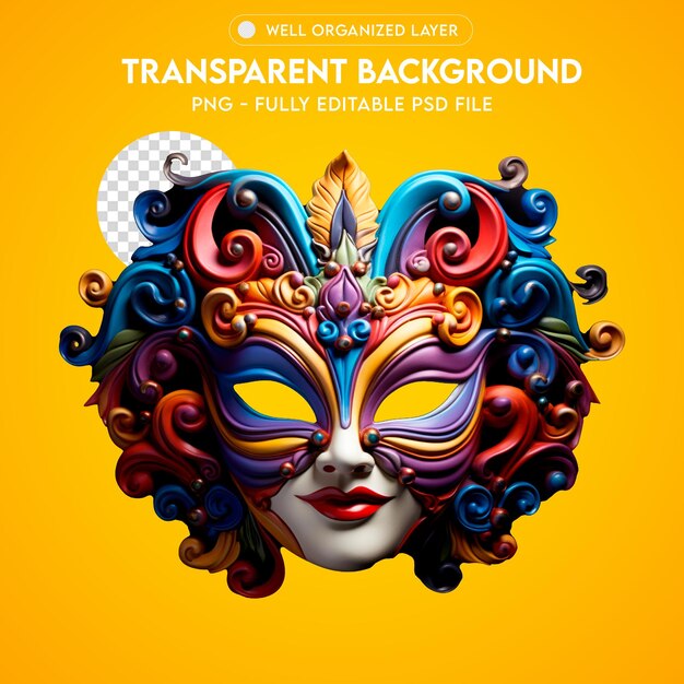 PSD psd carnival mask transparent png