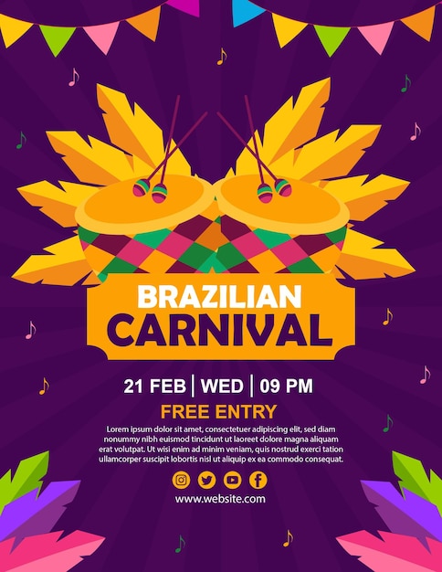 PSD psd carnival party poster template