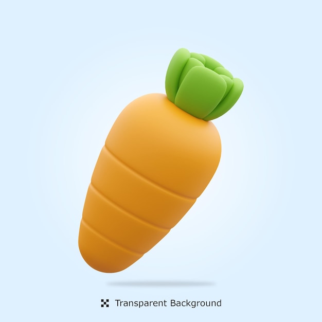 PSD psd carrot 3d icon