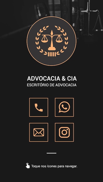 Psd carto de visitas digital advogado (carta di visita digitale dell'avvocato)