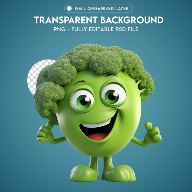 Psd cartoon vegetables transparent png