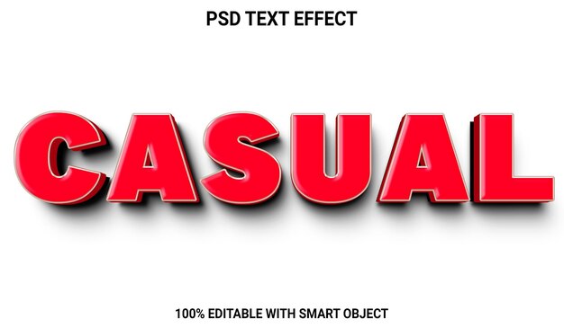 PSD psd casual text effect