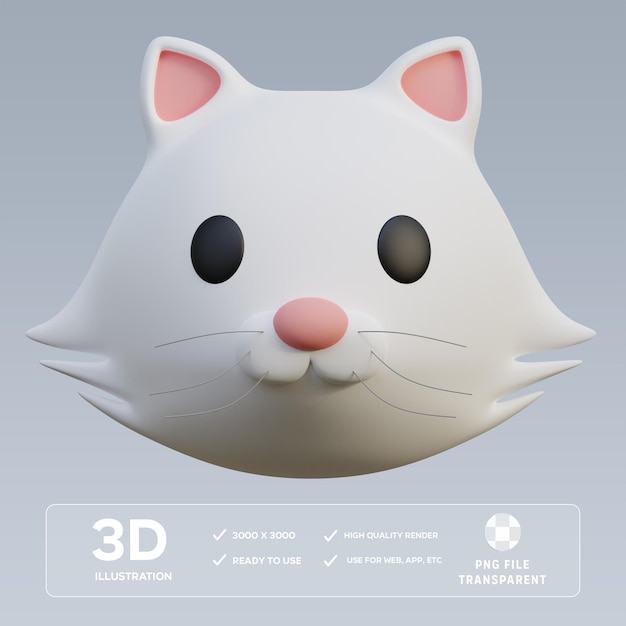 PSD Cat 3D-illustratie