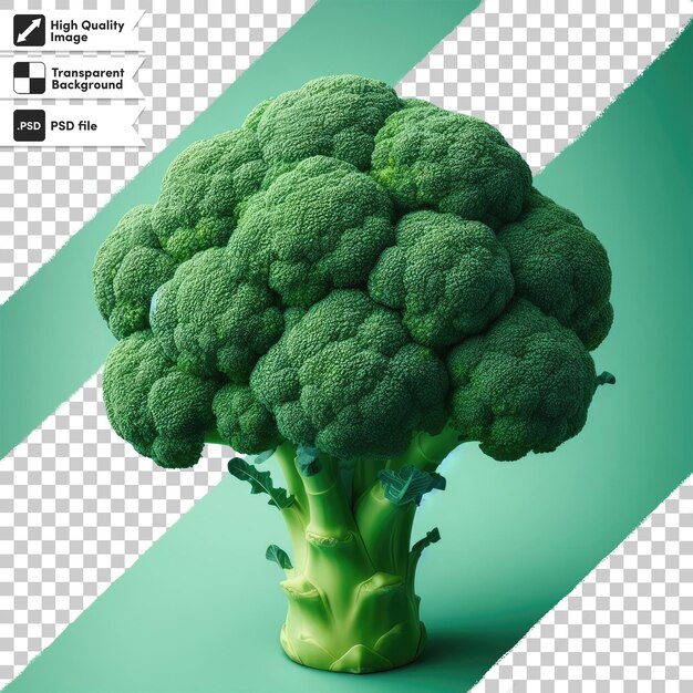 Psd cauliflower and broccoli on transparent background