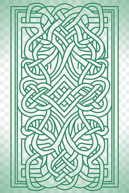 PSD psd of celtic knotwork frame with interlacing patterns and knot des tshirt tattoo art outline ink