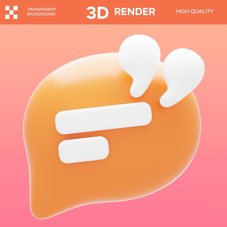 PSD psd chat bubble 3d illustration