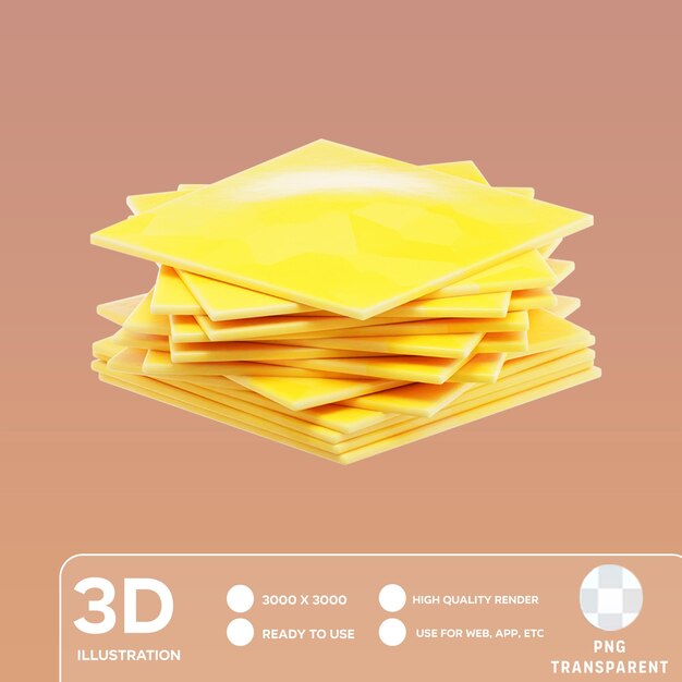 PSD psd cheese 3d illustration