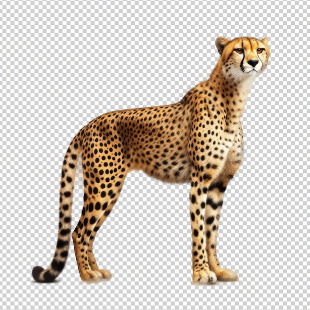PSD cheetah isolated on transparent background HD PNG