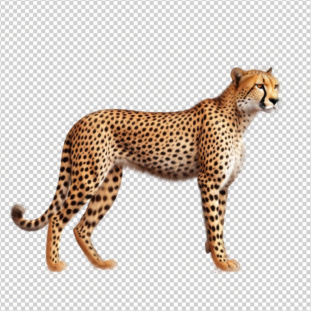 PSD psd cheetah isolated on transparent background hd png