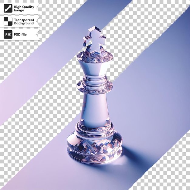 Psd chess pieces on the board on transparent background