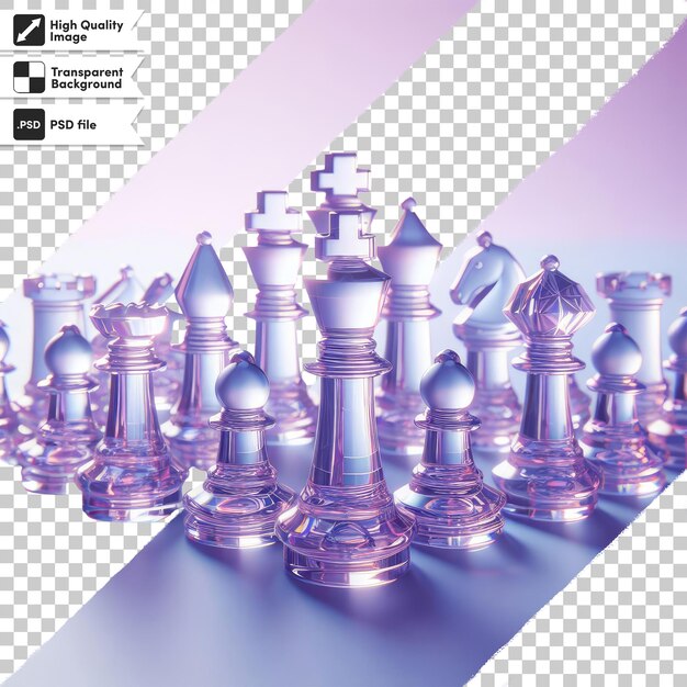 PSD pezzi di scacchi psd sulla tavola su sfondo trasparente