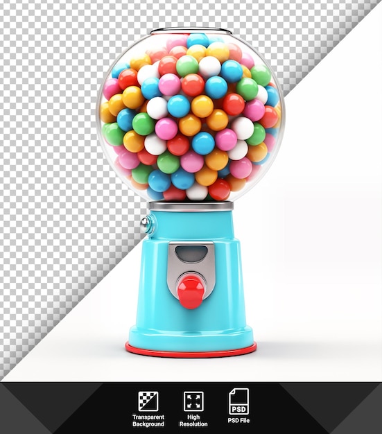 PSD psd chewing gum machine on transparent background